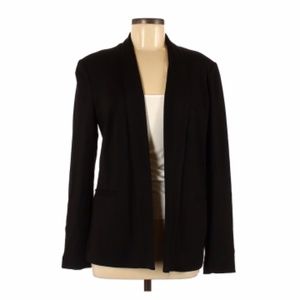 Grace Elements Black Suit Blazer Open Front, Pockets, Full Sleeve Size 14